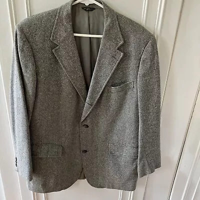 J. Press Herringbone Tweed Sport Coat Jacket Sz 42 R  3 Button Blazer Vintage • $69.99