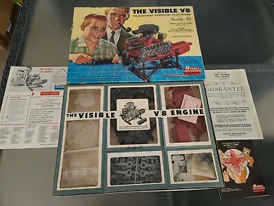 Unused 1960s Renwal Visible V8 Engine Assembly Kit Model W/ Original Box • $1025.78