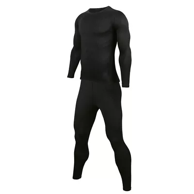 Men Thermal Underwear Long Johns Set With Fleece Warm Top For Ski Fitness Sports • $21.98