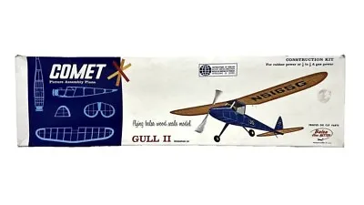 VINTAGE 1970 Comet Gull II Balsa Wood Airplane 30  Wingspan Model Kit 3903 NOS • $93.47