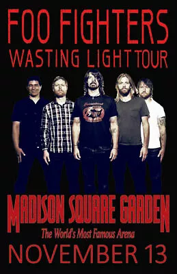 $13.99 • Buy Foo Fighters Replica *madison Square Garden* 2011 Concert Poster