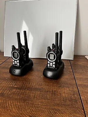 Motorola MR350R Talkabout Black (4) Handheld Radio Walkie Talkies W/ 2 Chargers • $80