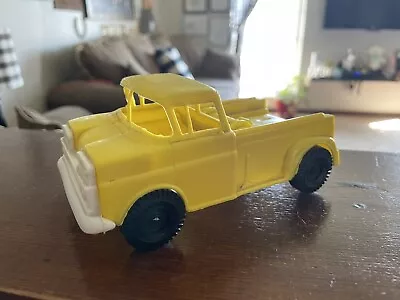 Vintage 1960's Processed Plastic Co ? TOW TRUCK Yellow Toy USA Aurora IL • $15