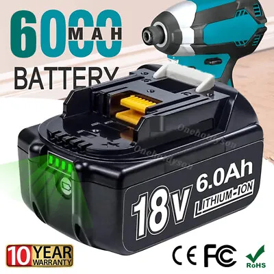 18V 6.0 Ah BL1860 Battery For Makita BL1830 LXT Li-ion BL1850 Cordless Power UK • £22.99