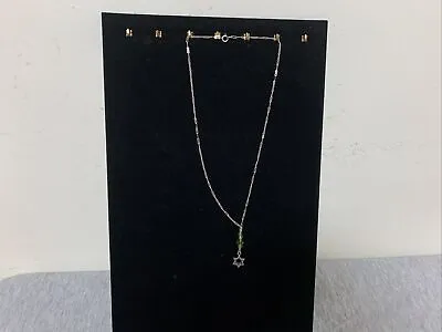 Vintage Sterling Chain Link Necklace W/Star Of David Pendant • $22.99