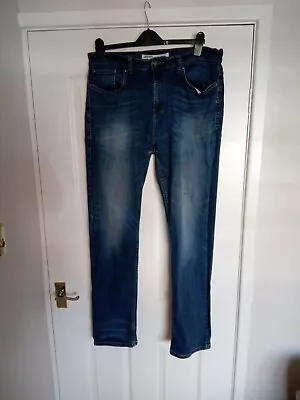 BURTON LONDON MEN  BLUE STRETCH  DENIM JEANS  Size 34 Long • $9.90