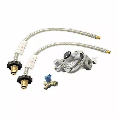 Lpg Regulator 1000mm Kit Twin Stage 250mj Suit Caravan Use (w/flex Handwheel) • $95