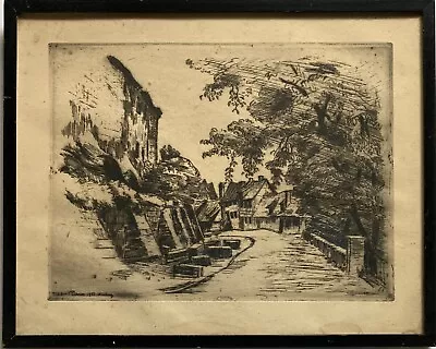 £71.18 • Buy Etching Stefan Viggo Pedersen City Wall In Nuremberg City View 35.5 X 44 Cm