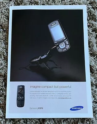 Rare Vintage Q Magazine 2006 Advert Picture Samsung E370 Mobile Cell Phone Ad • £12.99