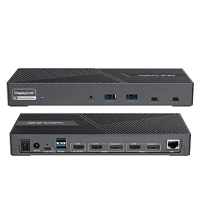 £219.99 • Buy USB C Triple Monitor Docking Station W/ 160W Power Adapter For Windows/Mac OS