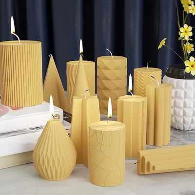 £3.35 • Buy Candle Mould Geometric DIY Perfume Soap Wax Mold Silicone Crafts Making Moulds