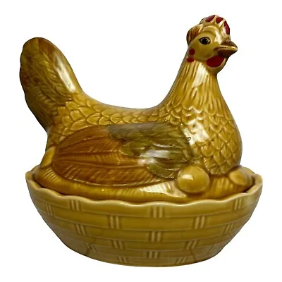 Vintage Sadler Hen Chicken Lidded Egg Storage Ceramic England Handpainted • £24.99