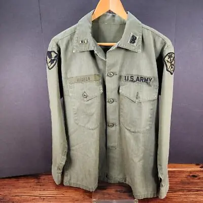 Vintage US Army Original Cotton Men's UNIFORM SHIRT Vietnam War (Mosher) • $24.95