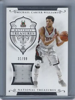 2014-15 National Treasures Michael Carter Williams Material Game Jersey #31/99 • $5.95