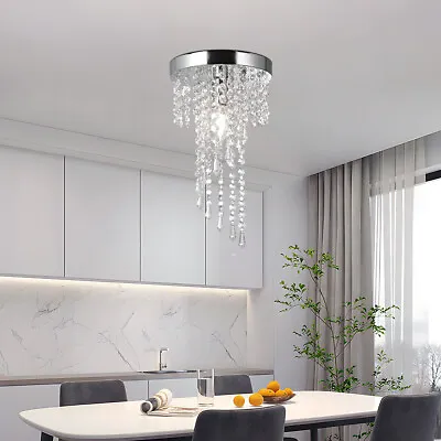 Crystal Hanging Chandelier Ceiling Light Living Room Bedroom Kitchen Wall Lamp • £21.26