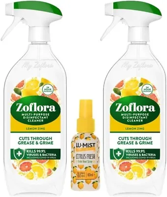Zoflora Cleaner Antibacterial Disinfectant Multipurpose Lemon Zing &Lumist Spray • £12.49