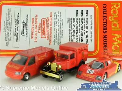 Matchbox Miniature Royal Mail Set Mb38 Mb46 Mb60 Ford A Transit Van Sauber Model • £12.99