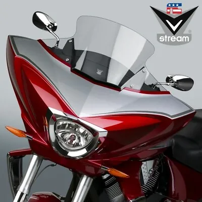 NC Fairing Mount V-Stream Windshield 12.25in Clear Victory Cross Country 10-17 • $166.46