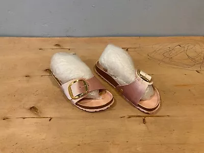 Birkenstock Madrid Big Buckle Sandal  Blush Velvet  Sz EU 38 / US 7 - 7.5 • $73.89