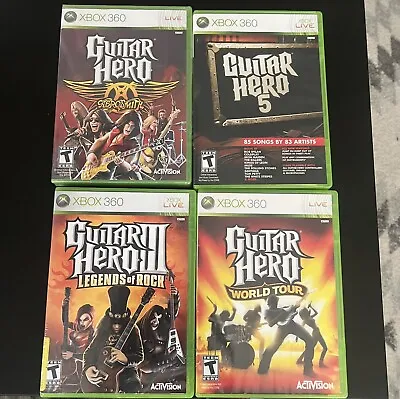 $55 • Buy Guitar Hero Xbox 360 Games Lot