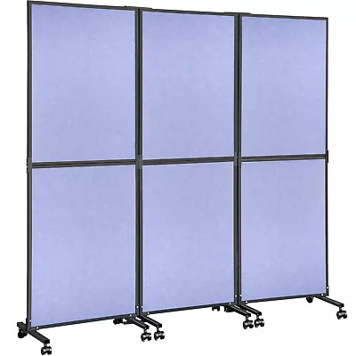 VEVOR Office Partition Room Divider Wall71 X72 /142 X72  Gray/Brown/Cream • $219.99