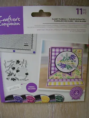 £2 • Buy Crafter's Companion Clear Stamp Set 'Classy Florals'