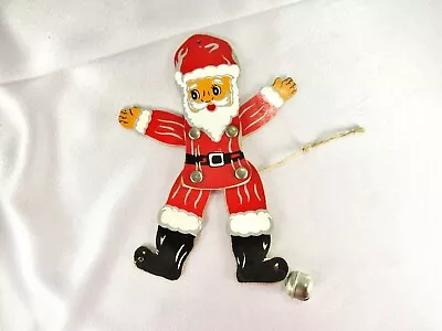 Htf Vintage Santa Claus 7 1/2  Mechanical Wooden Christmas Toy Decoration  Japan • $16.99