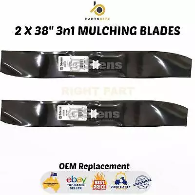 2 X 38  3n1 Mulching Blades Suits Mtd Ride On Mower 942-0610 942-0610A • $47.50