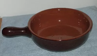 Vulcania #20 Terracotta Skillet Baking Dish 8  Diameter W/ Handle  Made In Italy • $14.95