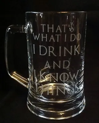£15.99 • Buy Game Thrones Tyrion Glass Tankard G O T Birthday Gift Dad Fathers Day Present 