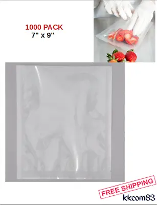 $81.99 • Buy 1000 Pack VacPak-It Chamber Vacuum Packaging Pouches Bags 3 Mil 7  X 9 Pouch