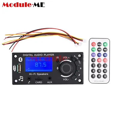 12V LCD MP3 Decoder Board Bluetooth 5.0 FM Audio Module WMA WAV + Remote Control • £9.59