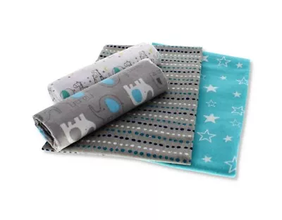 4 X Baby Receiving Blankets Perfect Gift Baby Shower Premium Quality New Born • £11.95