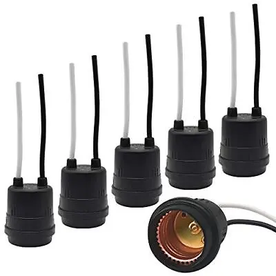 Waterproof Lamp Socket 6 Pack Black Pigtail Holder 6 Pack • $15.37