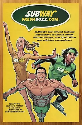 2011 Justice League Subway Famous Fans Print Ad/Poster Michael Phelps Apolo Ohno • $14.99