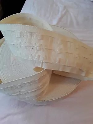 £5.95 • Buy 1x5 Metre Of 3  Inch Cream Curtain Header Heading Rufflette Tape 