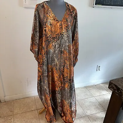 NWT Bobbi Brooks  Plus  2X Formal Wedding  Church Kaftan Sheath Dress Tunic Mumu • $18.95