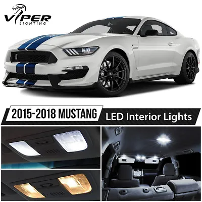 2015-2018 Ford Mustang White Interior LED Lights Package Kit • $13.99