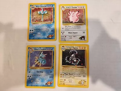 $63 • Buy 100 Pokemon Gym Heroes Card Lot-1st Edition Holo Rares Included!