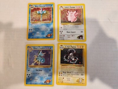 $63 • Buy 100 Pokemon Gym Heroes Card Lot-1st Edition Holo Rares Included!