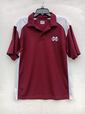 J. America Athletic Men's Mississippi State Maroon & White Polo Shirt Size M • $19.99