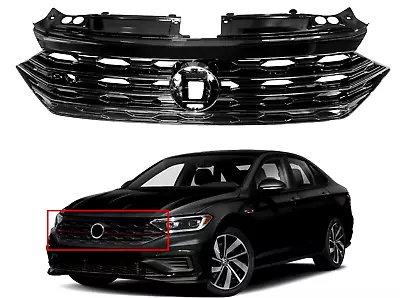 $79.99 • Buy Front Bumper Grille Glossy Black Grill For 2019-2021 Volkswagen VW Jetta