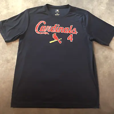 Yadier Molina T-Shirt Jersey Men’s Size Large L Blue #4 St Louis Cardinals MLB • $13.16