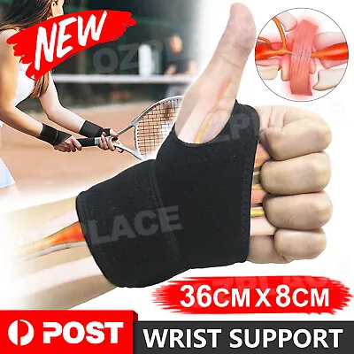 Wrist Support Splint Brace Protection Strap Carpel Tunnel CTS RSI Pain Relief • $5.25