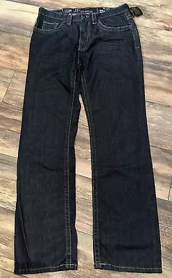 J Ferrar Mens Slim Straight Low Rise Straight Leg Jeans Dark Blue Size 34 X 34 • $12.90