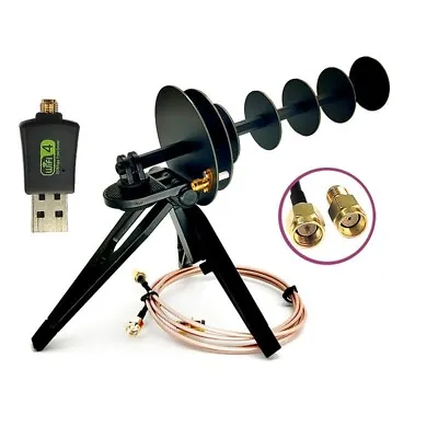 12dBi 2.4G WiFi Signal Receiver Antenna Yagi Directional Antenn+USB Network Card • $31.92