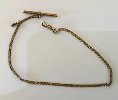 Vintage Unbranded Gold Plate WATCH FOB 12  Long Gold Plate Chain • $12