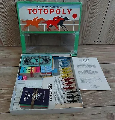 £20 • Buy Vintage Totopoly Game Metal Horses The Great Race Game