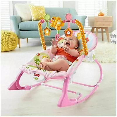 Baby Infant To Toddler Bouncer Rocker Swing Chair Soft Soothing Vibration Toys • £29.99