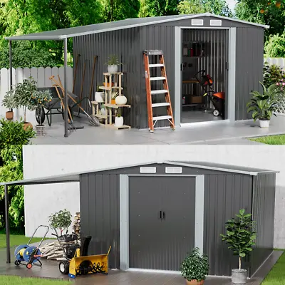 Metal Garden Shed 8 X 6 8 X 8 8 X 10 Ft Storage Shed House With Extended Roof • £105.95